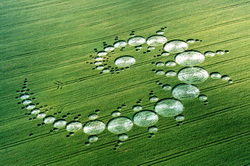 Detalle del agroglifo llamado "Julia set" - Stonehenge - Julio del 1996