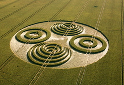 Crop circle associated with the "wormhole" theory - Savernake Forest - July 2006