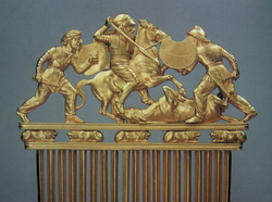 Scythian ornamental gold comb